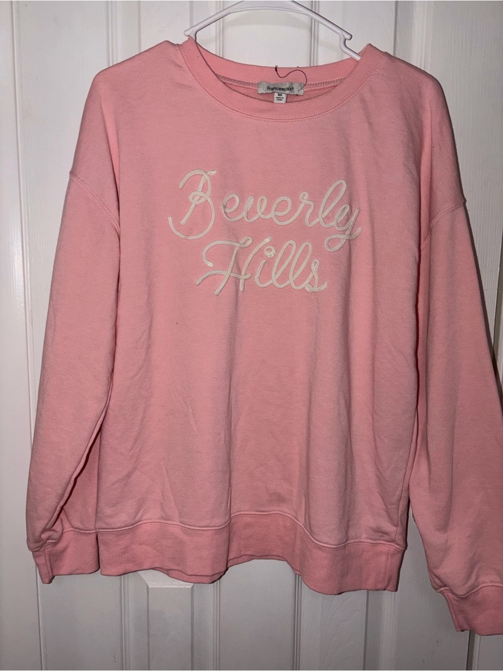 Francesca's Collections Pink "Beverly Hills" Crewneck Sweatshirt